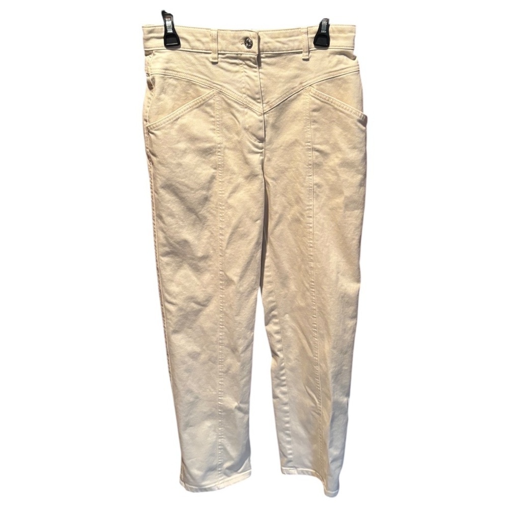 Aritzia Wilfred Free Modern Utility Denim Straight Leg Pants in Ecru Size 4
